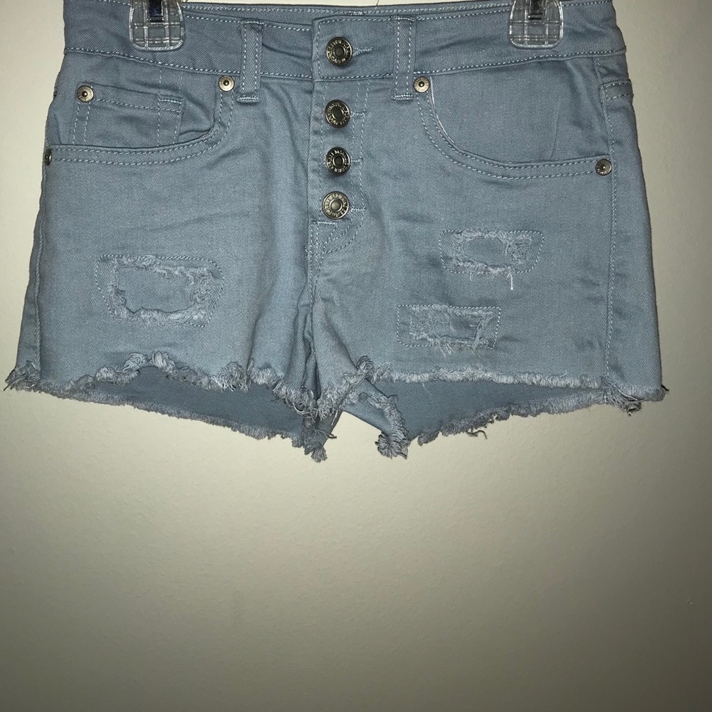 Girls light blue/grey denim shorts